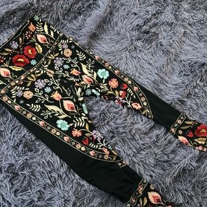 Yoga democracy Rustica printed yoga crops